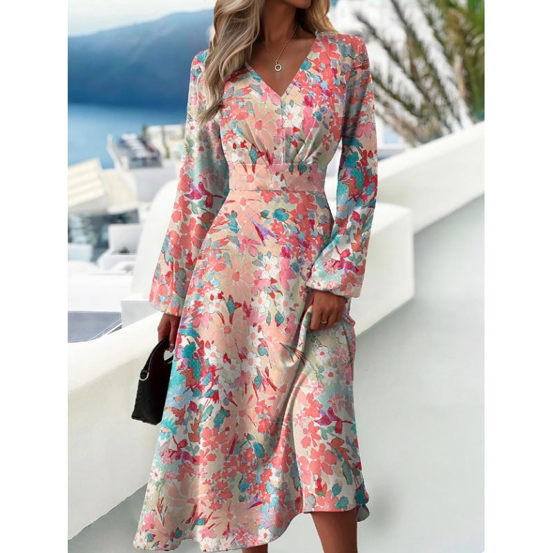 Robe Décontractée Sans Manches et Imprimé Floral.