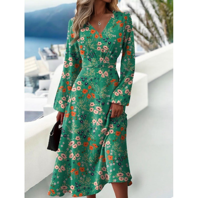 Robe Décontractée Sans Manches et Imprimé Floral.